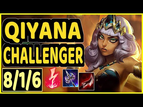 GREVTHAR (QIYANA) - 8/1/6 KDA CHALLENGER GAMEPLAY - BR