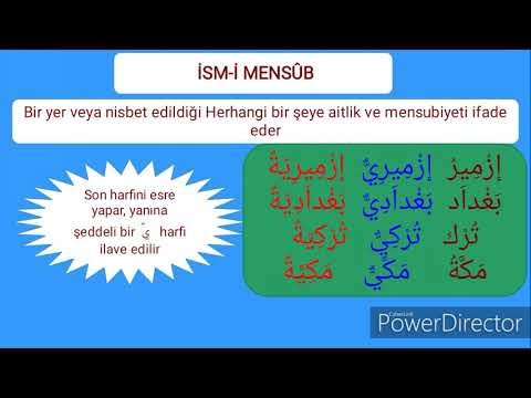 İsm-i mensub arapça dersleri