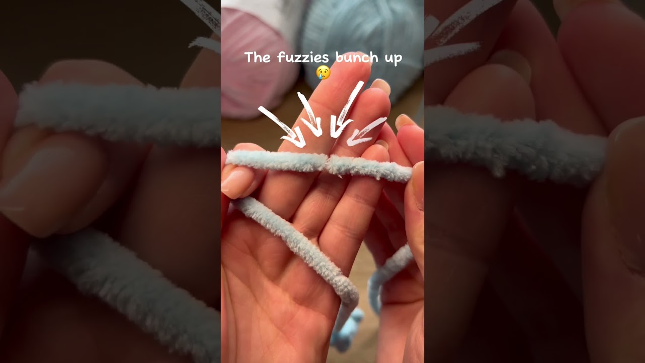 My Fav Tip for Working with Plush Yarn 🧶 🤓(not my idea) #crochetting #amigurumi #smallbusiness