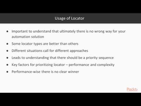 Build UI Automation Test Framework with Selenium WebDriver Locators Overview | packtpub com