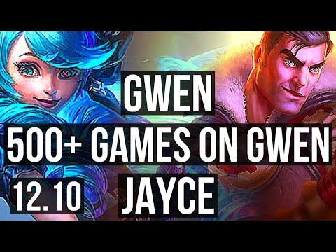 GWEN vs JAYCE (TOP) | 7/1/12, 500+ games, Dominating | KR Diamond | 12.10