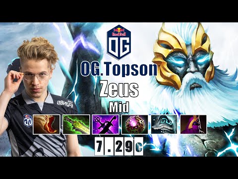Zeus Mid | OG.Topson | TOPSON WON TI WITH THIS EZ HERO | 7.29c Gameplay Highlights
