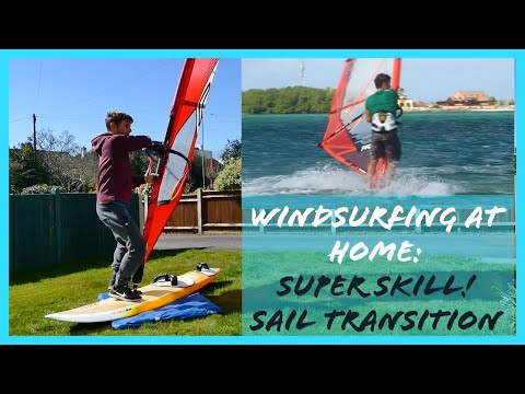 Windsurfing at home. Super skill! Sail Transition