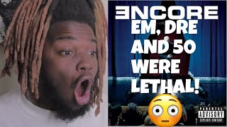 MY FIRST TIME HEARING Eminem - Encore/Curtains Down Ft. Dr Dre &amp; 50 Cent (REACTION)