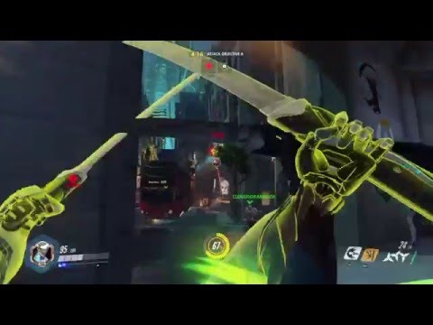 Overwatch Beta - Full Match - Beating a Bunch of Bastion - PS4