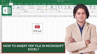 How to insert PDF file in Microsoft excel?