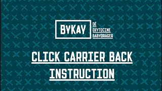 BYKAY Klokanka CLICK CARRIER Classic Instrukce pro nošení na zádech