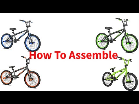 How to assemble Kent 20 inch Chaos Boy's BMX  Bicycle, Hydro Dip Matte Black SLOT 20