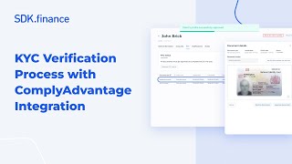 SDK.finance | ComplyAdvantage KYC Verification Demo: Automated Screening and Onboarding Compliance
