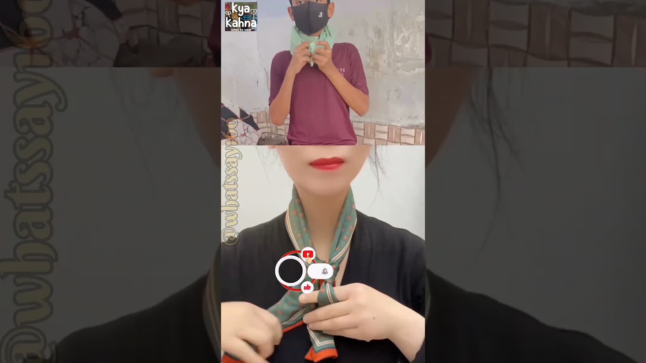 Slow motion making scarf #styly #trending #fashion #shorts