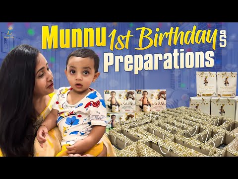 Munnu 1st Birthday కి  Preparations || Return Gifts || @LasyaTalks ||