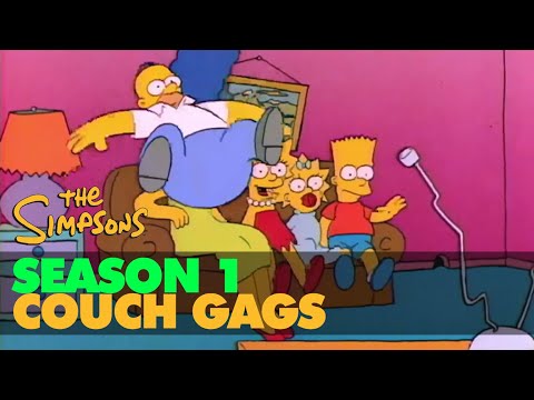 The SIMPSONS 4K - Season 01 - BEST COUCH GAG COMPILATION