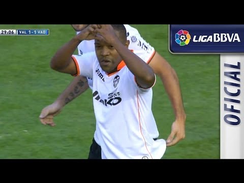 Gol de Dorlan Pabón (1-1) en el Valencia CF - Real Valladolid - HD