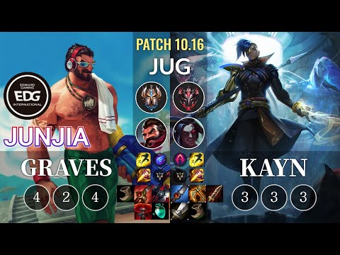 EDG JunJia Graves vs Kayn Jungle - KR Patch 10.16