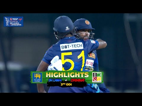 3rd ODI | Sri Lanka vs Zimbabwe | Highlights | 11 January 2024