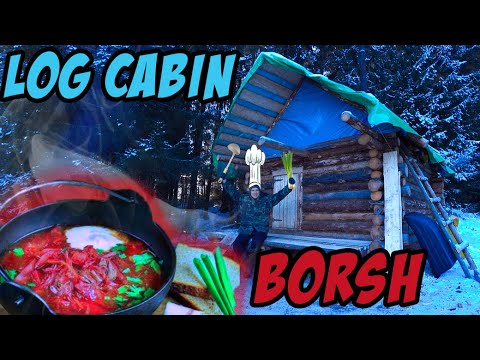 Blockhütte Off Grid, Terrasse, Borschtsch am Feuer