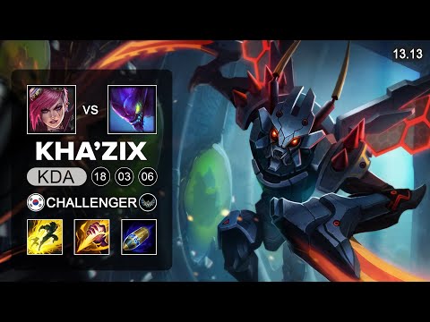 Kha'Zix vs Vi Jungle - KR Challenger - Patch 13.13 Season 13