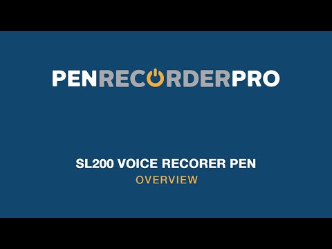 SL200 Voice Recorder Pen - Overview | Voice Activated Spy Hidden Audio Recording Device