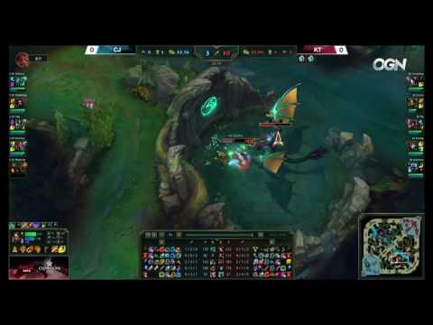 LoL Highlights CJ vs KT Game 1   LCK Summer 2016 25 06 2016   CJ Entus vs KT Rolster