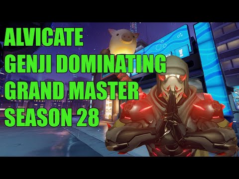 ALVICATE GENJI GAMEPLAY DOMINATING - GRAND MASTER OVERWATCH SEASON 28