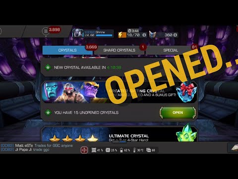 15 Greater Gifting Crystals and it's rewards... Happy Holidays. Marvel Contest of Champions
