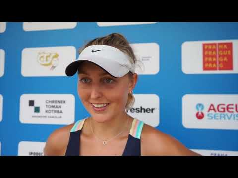 Gabriela Knutsonová po výhře ve finále kvalifikace | Livesport Prague Open 2023