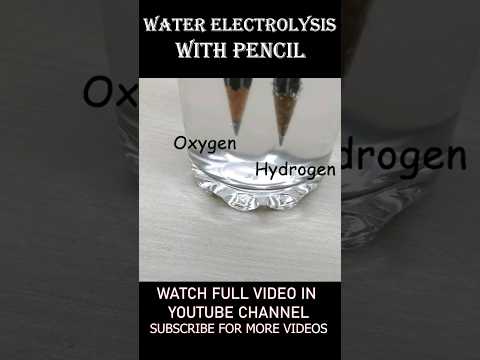 Electrolysis of water with pencil #electrolysis