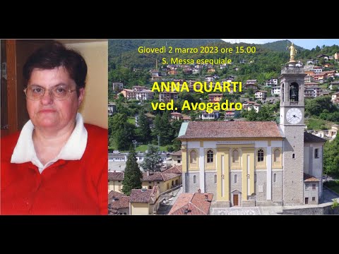 Giovedì 2 marzo 2023 - Funerale ore 15.00 (ANNA QUARTI)