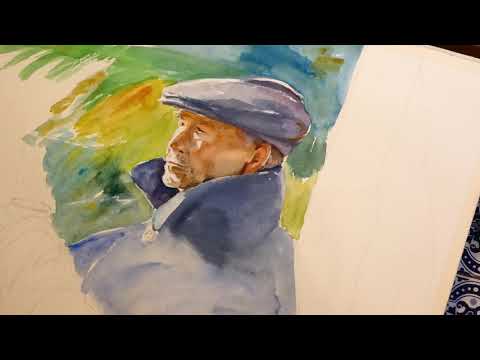 Thumbnail of Part Demo of 'Afternoon Picnic Tea' - A watercolour by Doranne Alden Caruana
