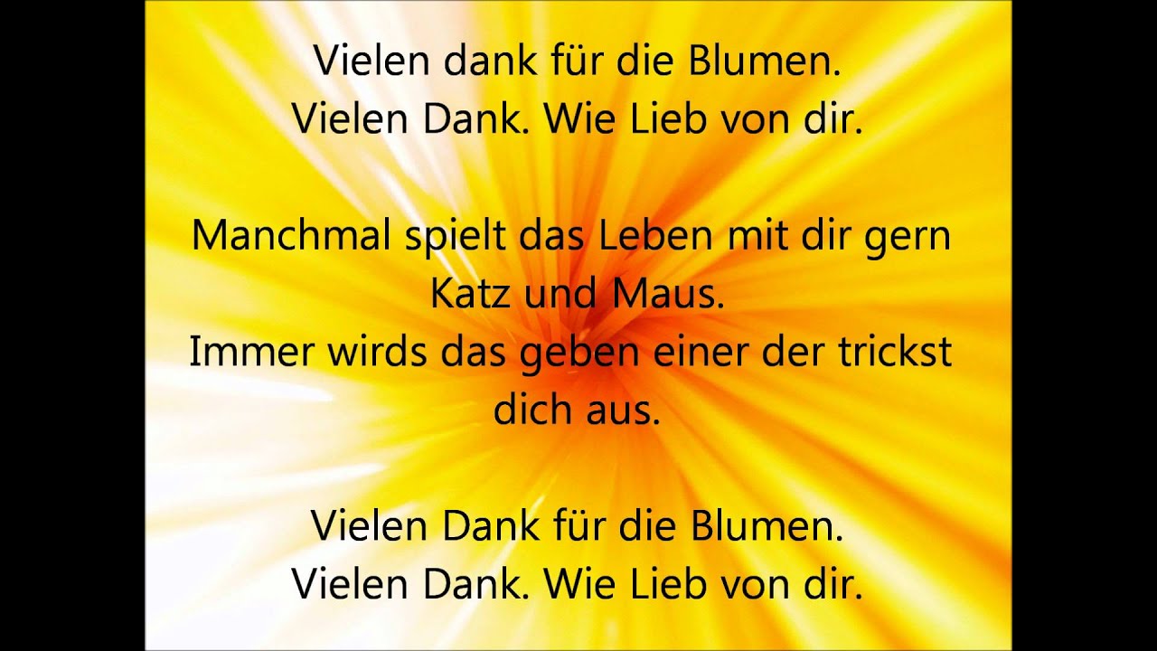 Vielen Dank Fuer Die Blumen Wise Guys – Vielen Dank für die Blumen Bedeutung | MusikGuru