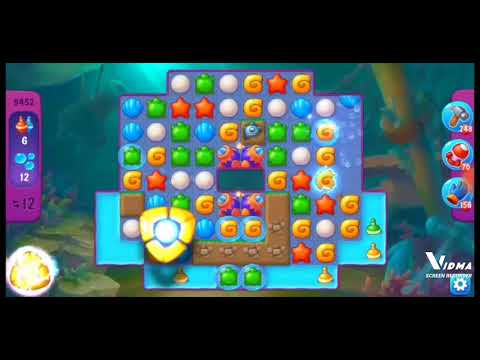 Fishdom. 9452 super hard level no boosters and diamonds. 18 moves