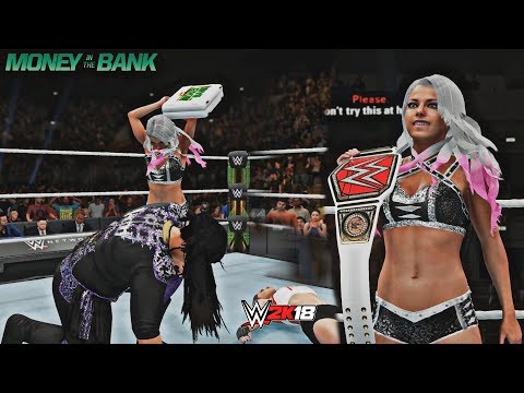 Alexa Bliss Cashes In on Nia Jax vs Ronda Rousey! (WWE 2K18 Money in the Bank 2018 Recreation)