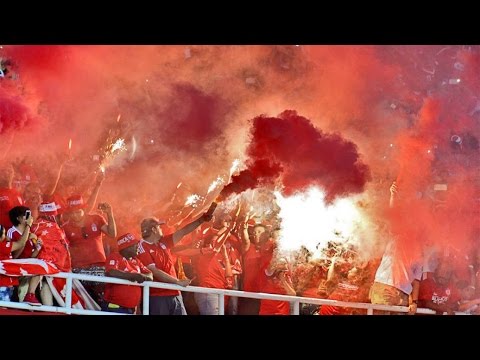 "El CARNAVAL del Baron Rojo Sur Colombia ante Atlético Nacional 05.03.2017" Barra: Baron Rojo Sur • Club: América de Cáli