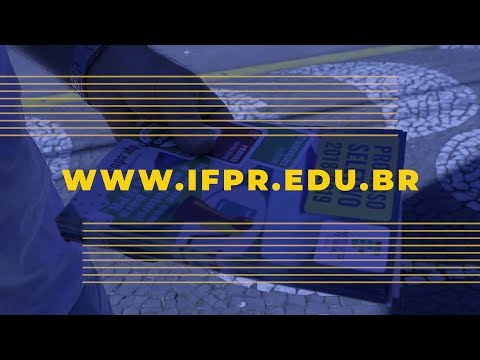 Processo Seletivo IFPR - inscrições até 27 de agosto