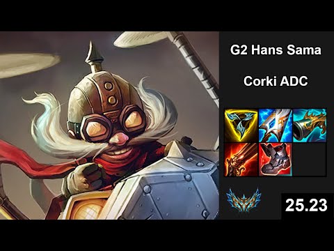 G2 Hans Sama (Corki) vs (Kai'Sa) - EUW Challenger - Patch 25.23