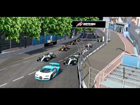 Bugatti Chiron vs All F1 2017 Cars  - Monaco
