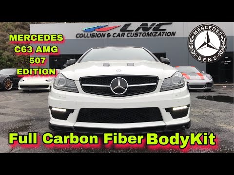MODIFIED MERCEDES C63 AMG FULL CARBON FIBER BODYKIT INSTALLATION