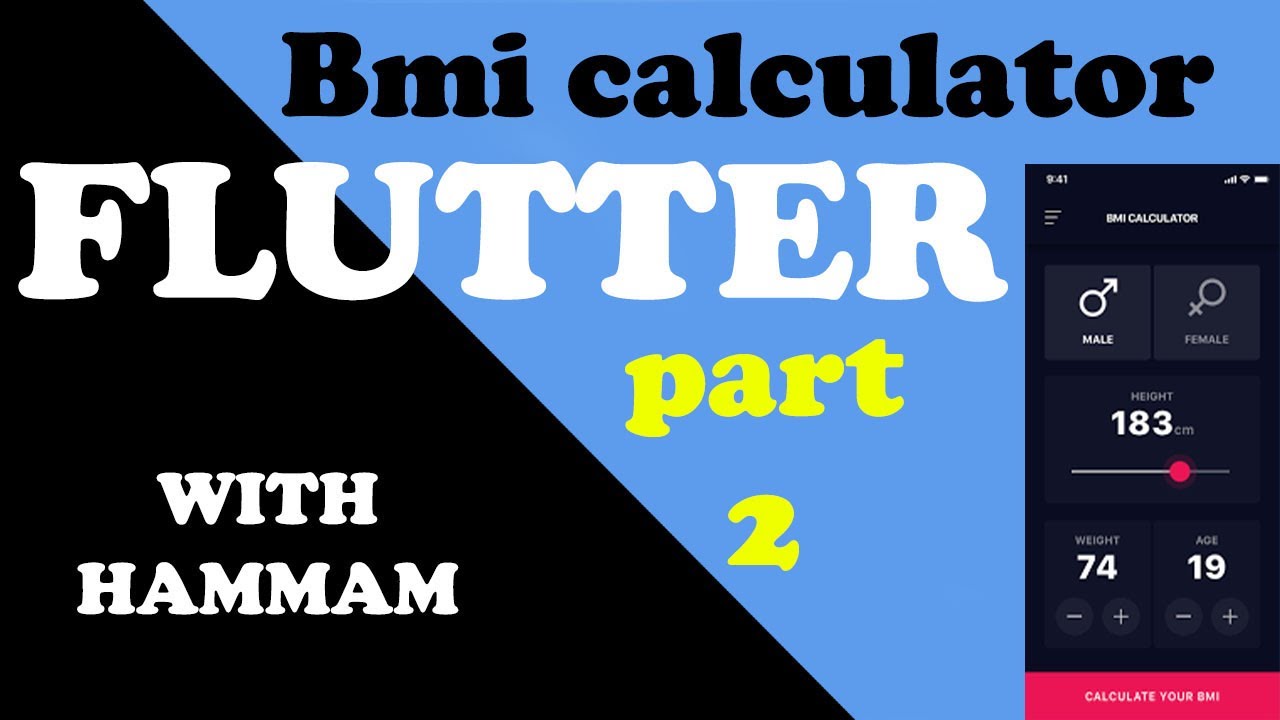 Building a BMI Calculator App with Flutter: Step-by-Step Guide  part 2