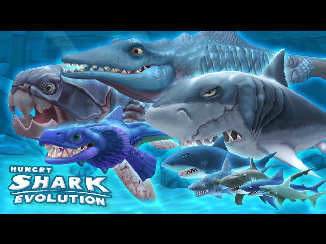 ALL SHARKS, GAMEPLAY MONTAGE Hungry Shark Evolution | HD