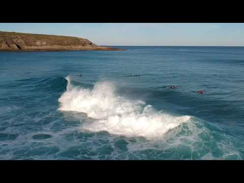 Drone footage of Seal Rocks and surf