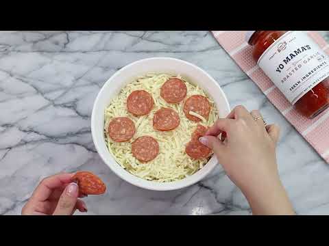 Pizza Dip with Roasted Garlic Sauce | Yo Mama's Foods