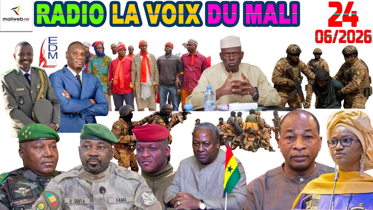 La Revue de Presse de la RADIO LA VOIX DU MALI du 24 Juin 2026