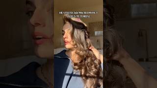 HOW I DO HEATLESS 90s BLOWOUT CURLS TUTORIAL!! #hair #hairtutorial
