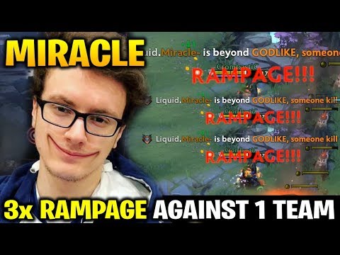 MIRACLE 3x RAMPAGE AGAINST 1 TEAM IN 2 GAMES