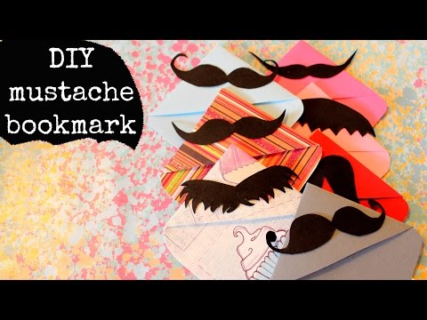 DIY mustache bookmark