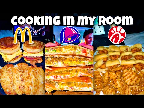 30 Minutes of Cooking in my Room Fast Food Edition | Lazy Pot Noodle