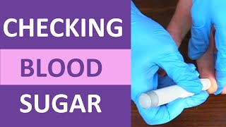 How to Check Blood Sugar Level (Glucose) | Glucometer Diabetes Testing Procedure Nursing