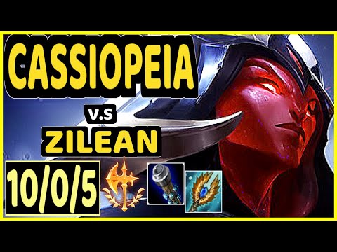 XAKY (CASSIOPEIA) vs ZILEAN - 10/0/5 KDA MID GAMEPLAY - EUW Ranked GRANDMASTER