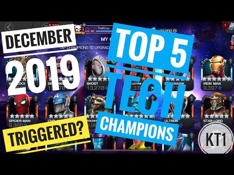 Top 5 Tech Champions In MCOC! December 2019!