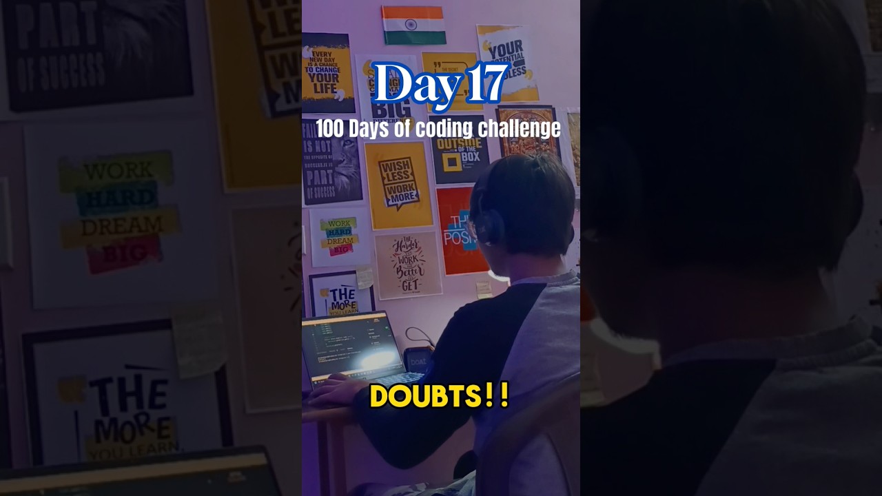 Day 17 of 100 Days of coding 🧑‍💻 Check the description box and comment section #coding